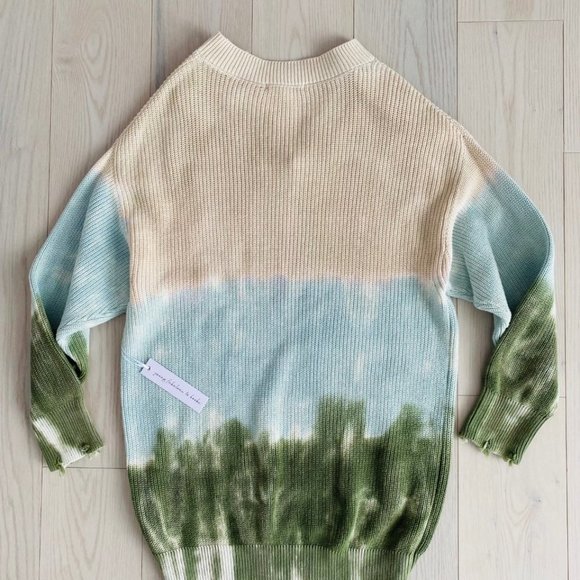 Young Fabulous & Broke Ombre Run Away Distress Sweater  Tie Dye - Picture 4 of 4